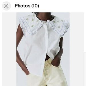 Zara embroidered top